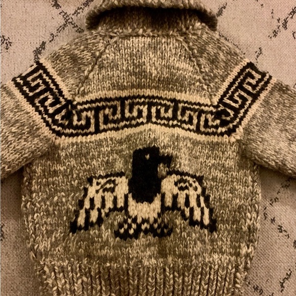 💙 Cowichan Pheonix Handmade Heavy Wool Sweater - Picture 1 of 9